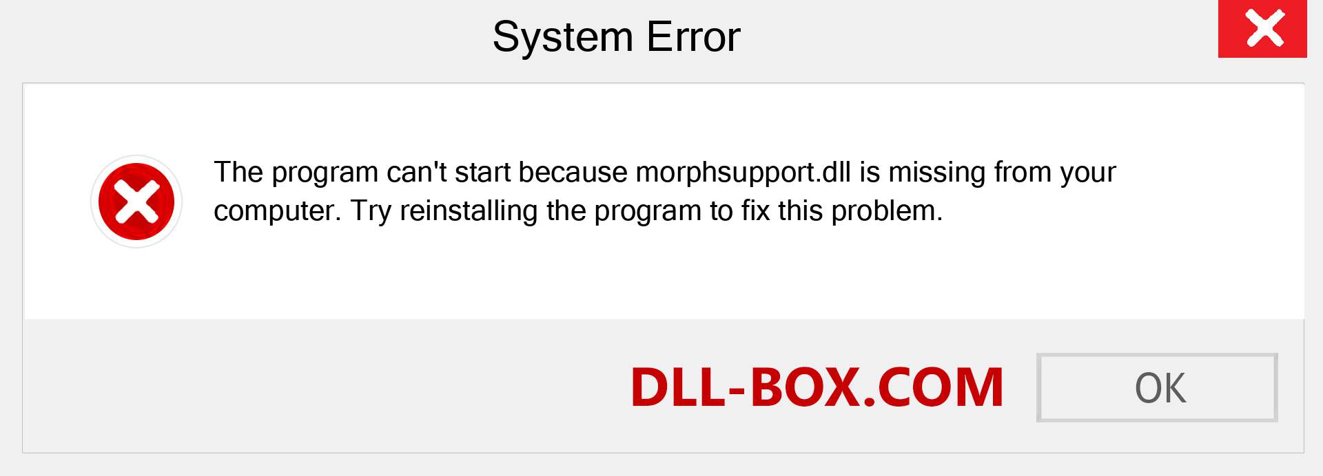  morphsupport.dll file is missing?. Download for Windows 7, 8, 10 - Fix  morphsupport dll Missing Error on Windows, photos, images